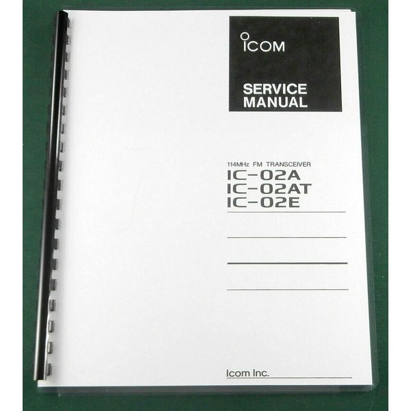 Icom IC-02AT Service Manual: w/11"X24" Schematic, Protective Covers