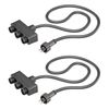 ledscom.de 3-way distributor for IP44 plug-in system NEMO, 1m, black, 2 pcs.