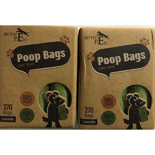 Poop Bags Active Pets Dog Poop Bag 540 Bags, 18 Rolls, eco-friendly, scented