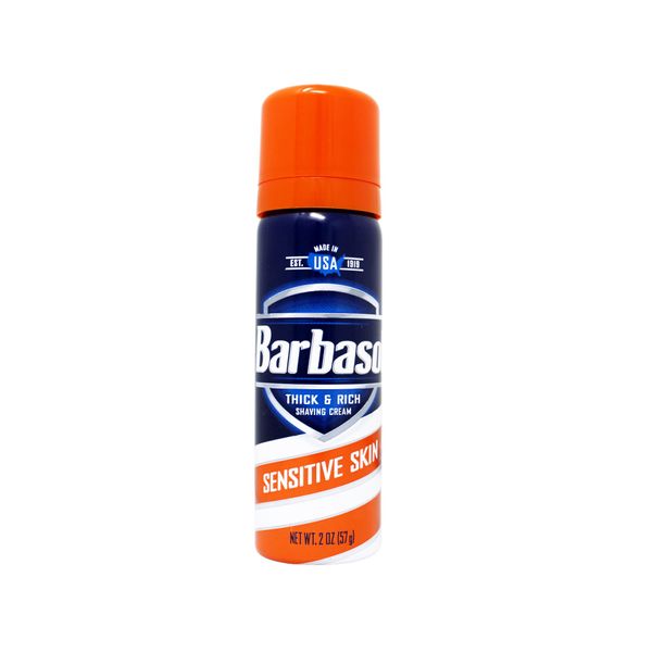 Barbasol Shave Cream Sensitive Skin Travel size 2 oz (Pack of 36)