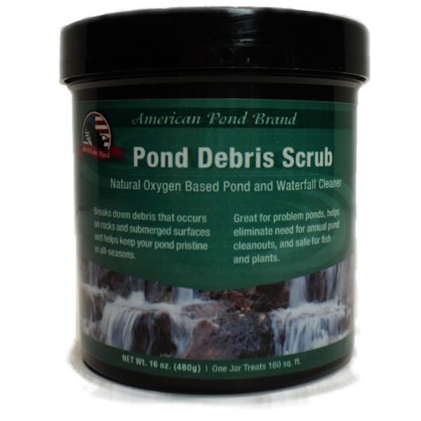 Natural Oxygen Based Clean Pond Rocks Waterfall Stream Debris Scrub 16oz APEV16