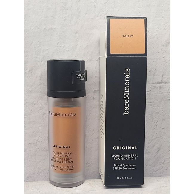 bareMinerals Original Liquid Mineral Foundation  SPF 20 Tan 19- Exp 12/23- New