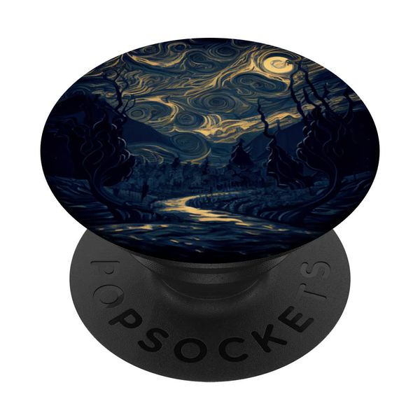 Van Gogh Style Dark PopSockets with Interchangeable PopGrip