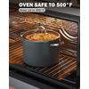 8-Piece Nonstick Hard Anodized Cookware Set, Pots and Pans Set Includes Saucepan