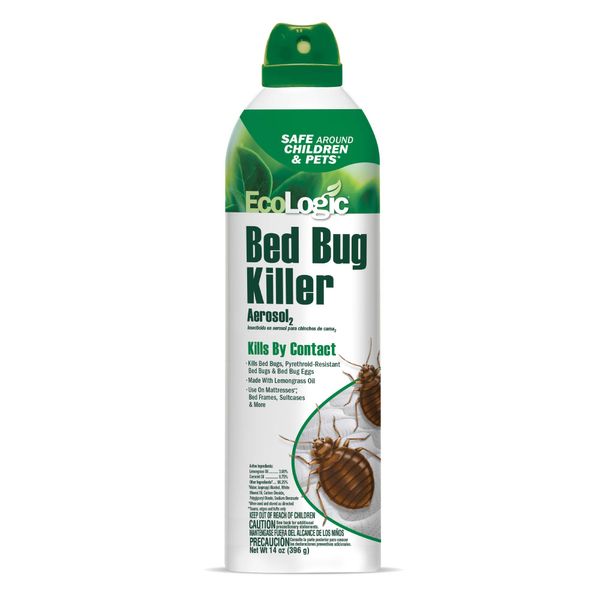 Ecologic Bed Bug Killer, Kills Bed Bugs & Bed Bug Eggs, Use on Mattresses, Bed Frames, Suitcases and More, Aerosol Spray, 14 fl Ounce