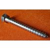Zinc Hex Head Lag Screw 9/16 Hex Size 3/8 Thread x 3.0" Length, 50 pcs