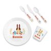Personalised Children's Spring Bunny Dinner Set