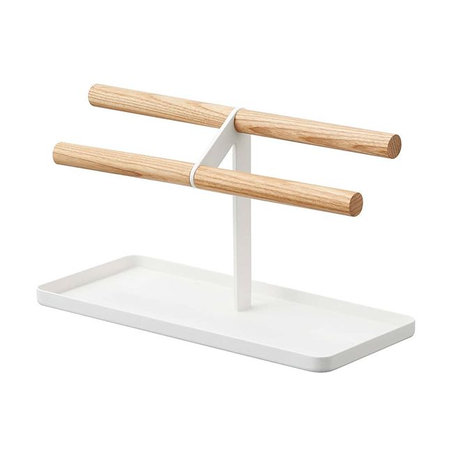 Yamazaki 5170 Watch & Accessory Stand, White, Approx. W 9.4 x D 4.1 x H 5.3 inches (24 x 10.5 x 13.5 cm), Tosca, Stores Like a Display