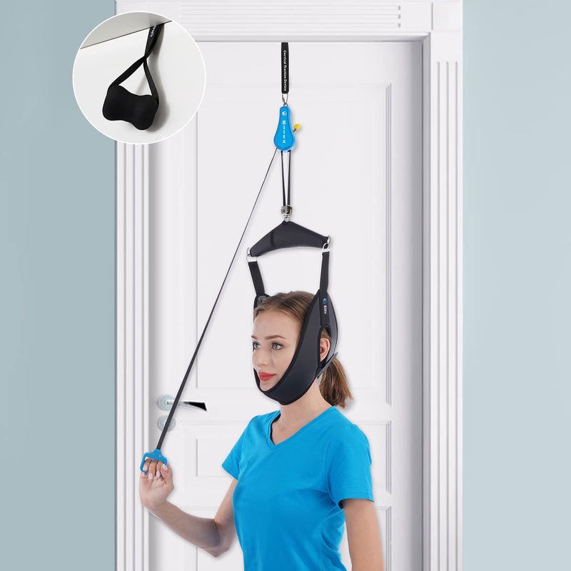 Cervical Neck Traction Device for Home Use, Portable Neck Stretcher ...