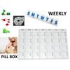 Seven Day AM and PM Pill and Tablet Storage Box with compartments (Single)