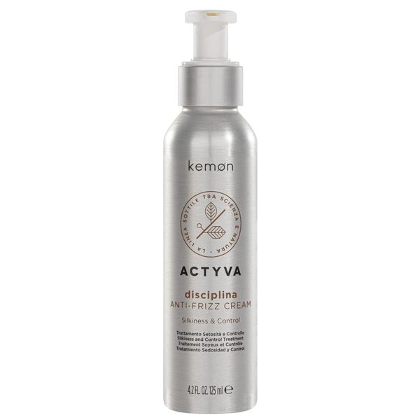 Kemon - Actyva Disciplina Anti-Frizz Cream, glättende Creme für krauses Haar, mit Hyaluronsäure, gegen Frizz und Elastizität - 125 ml