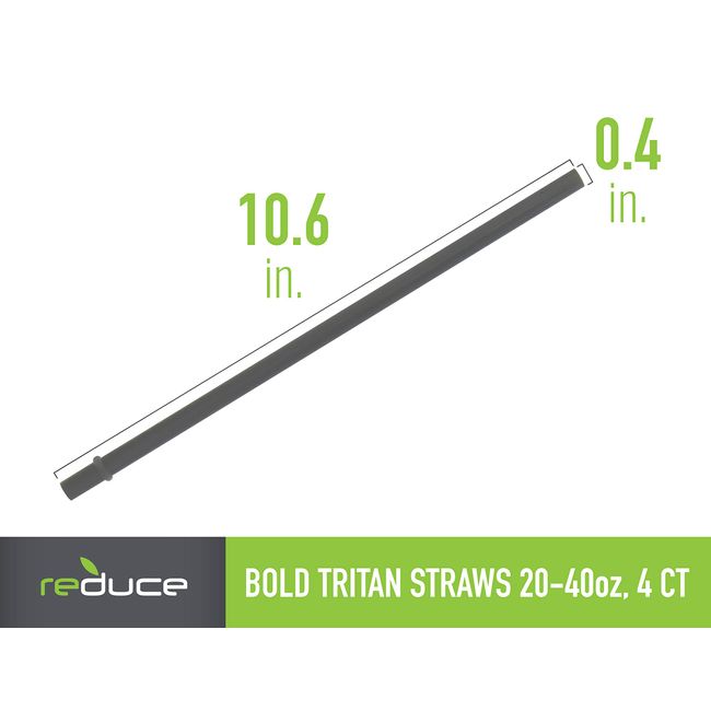 Reduce Silicone Straws - 4 ct