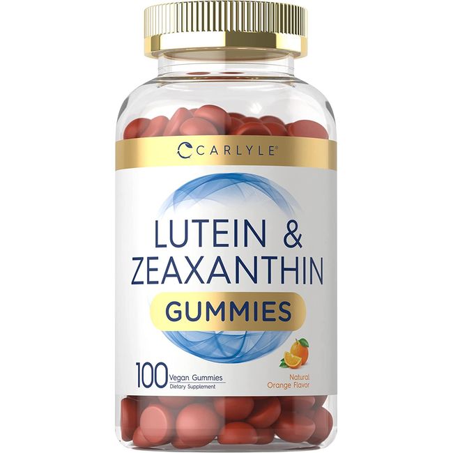 Carlyle Lutein and Zeaxanthin Gummies | 20mg of Lutein Supplement | 100 Orange F