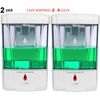 2 Pack 700ML Automatic Liquid Wall Mount Soap Dispenser Touch-less Sensor