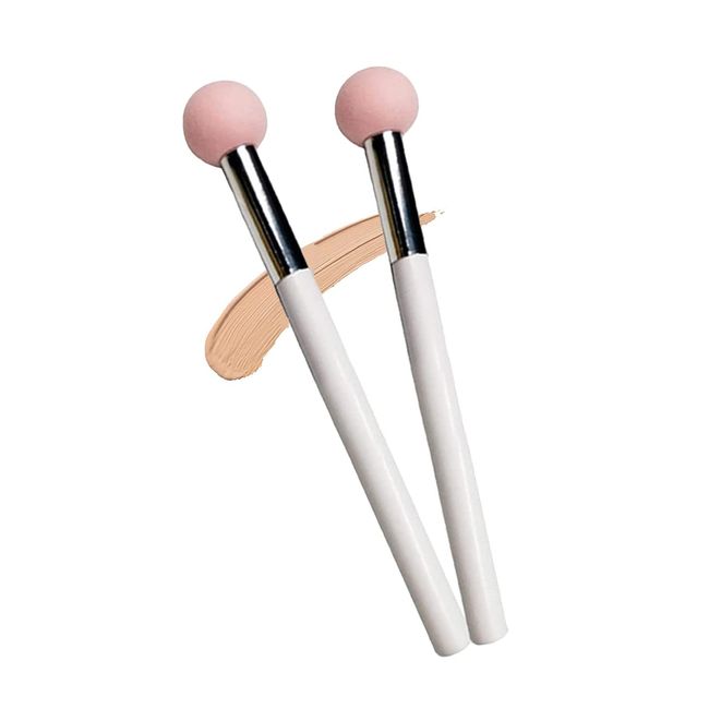 Makeup Brush 2Pcs Cute Mushroom Head Makeup Sponge Brush under Eye Concealer Brush for Foundation Concealer…