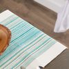 DII Everyday Collection Fringed Stripe Tabletop, Table Runner, 14x72, Teal