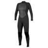 O'Neill Women's Reactor-2 3/2mm Back Zip Full Wetsuit, Black/Black, 4