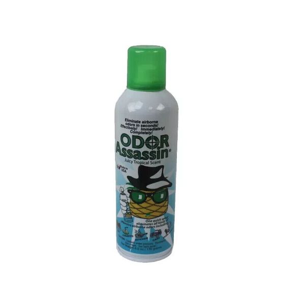 Odor Assassin Odor Eliminator Juicy Tropical Scent, 6 oz Can