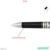HAUSER Cyclone 5 x 0.7mm BLACK Retractable Soft Smooth Ballpoint Pens Easy Grip
