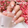 Nail Parts Flower 3d 2 Case Set Flower Parts Bullion Gold Silver Rose Gold Metal Parts for DIY Nail Handmade Nail Art Jewelry Deco Parts Color (Flower + Pearl)
