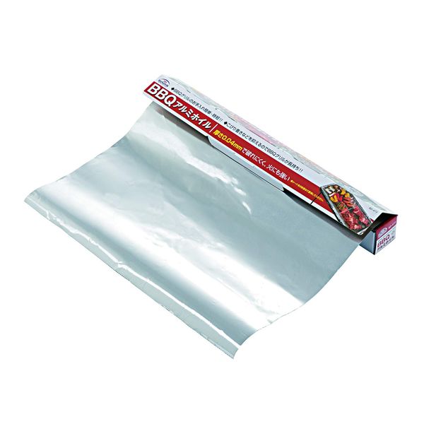 BUNDOK BBQ Aluminum Foil 45 BD-473 Dirt Prevention, Easy, Convenient, Barbecue Goods, Silver, Extra Large