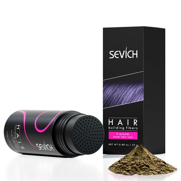 SEVICH Hair Fibers for Thinning Hair, Hair Building Fibers Instantly Thicker & Fuller Look,Hair Powder for Men & Women 25g Blonde