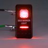 In Dash Dashboard Rocker Switch ON-OFF Side Maker Light RED LED Backlit 12v 24v