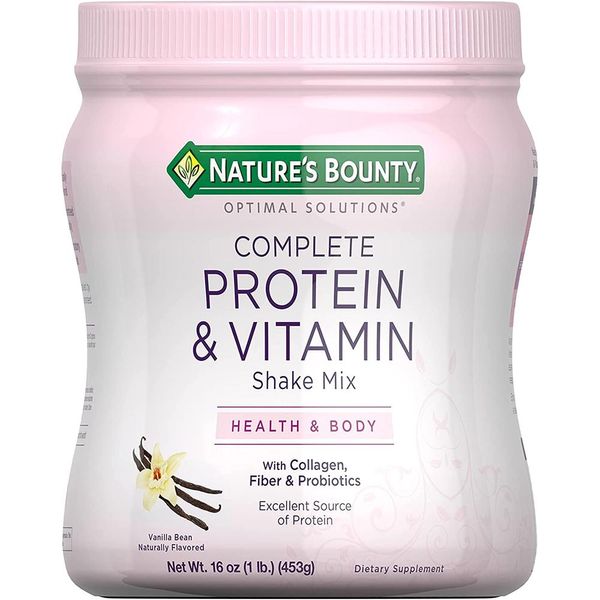 Nature's Bounty Protein Vitamin Shake Mix Powder Vanilla 453g, 1 Pack