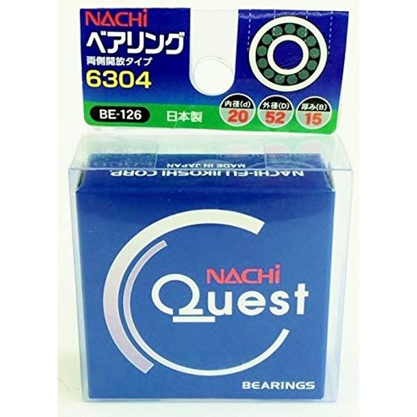 Fujikoshi NACHI Bearing 6304 Open Type BE-126