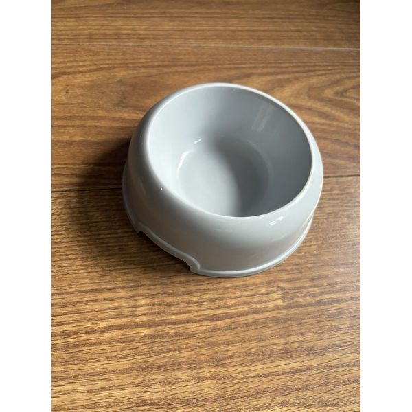 Small Grey Plastic Pet Cat/dog Food / Water Bowl