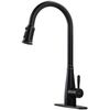 Stainless Steel Kitchen Faucets Single Lever Pull Down Sprayer Sink, Matte Black