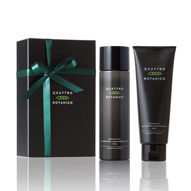 QUATTRO BOTANICO Botanical Oil Control Lotion & Face Cleanser Gift Set, Men, Gift, Toner, Facewash (Men's Skin Care), Birthday, Popular