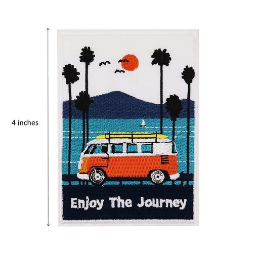 Enjoy The Journey Surfing Van Outdoors Travel Embroidered Iron On Patches
