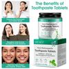 Toothpaste Tablets, Natural Peppermint Toothpaste Tabs, 150 Tablets Mouthwash Whitening Bite Tablets for Teeth, Fluoride-Free