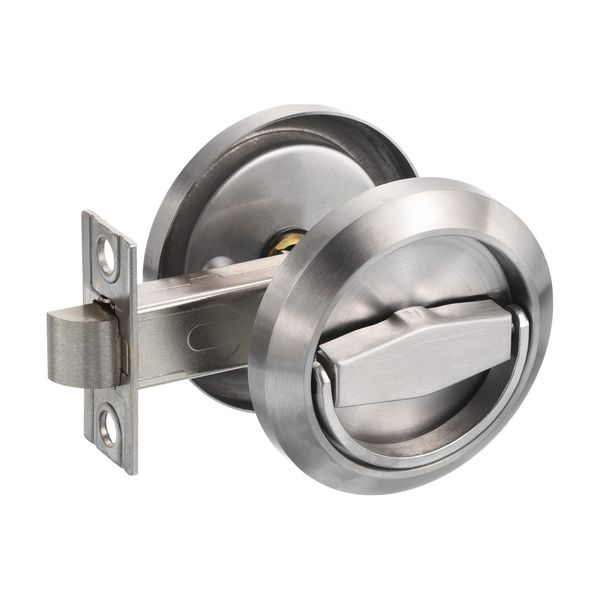 Stainless Steel 304 Round Recessed Door Lock Hidden Cup Pulls Knob Silver