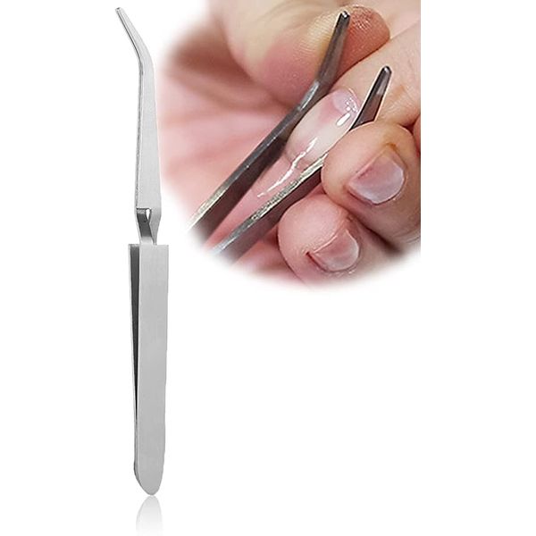 Rotekt Gel Nail Acrylic Nails Shaping Tweezer Clip Nail Art Tool, Stainless Steel C-Curve Nail Pinching Tool, Magic Wand Acrylic Gel Tips