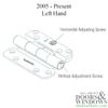 Andersen Single Hinge Left Hand Fits Doors 2005-Present White Andersen Hinge