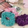 Hot Pink Jumbo Velvet Scrunchy