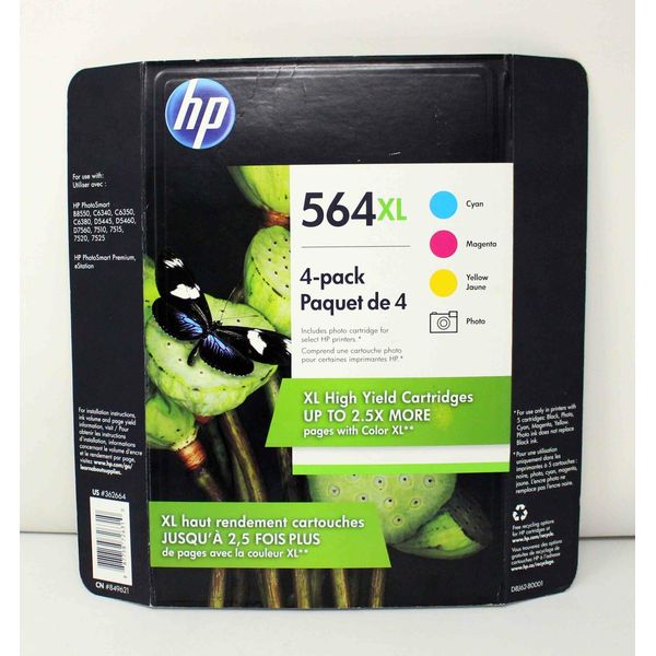 HP XL High Yield Cartridges 564XL 4 Pack