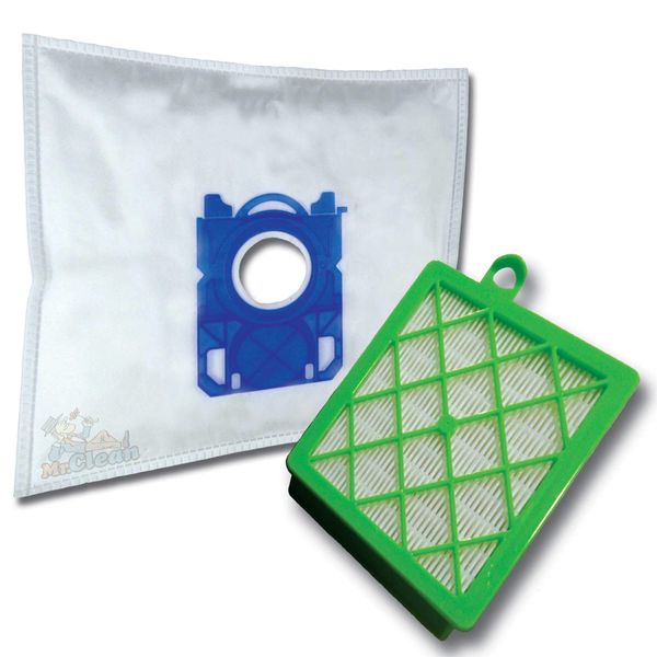 10 x Mr.Clean Staubsaugerbeutel + Hepa Filter (H13) geeignet für AEG Performer ASP7120