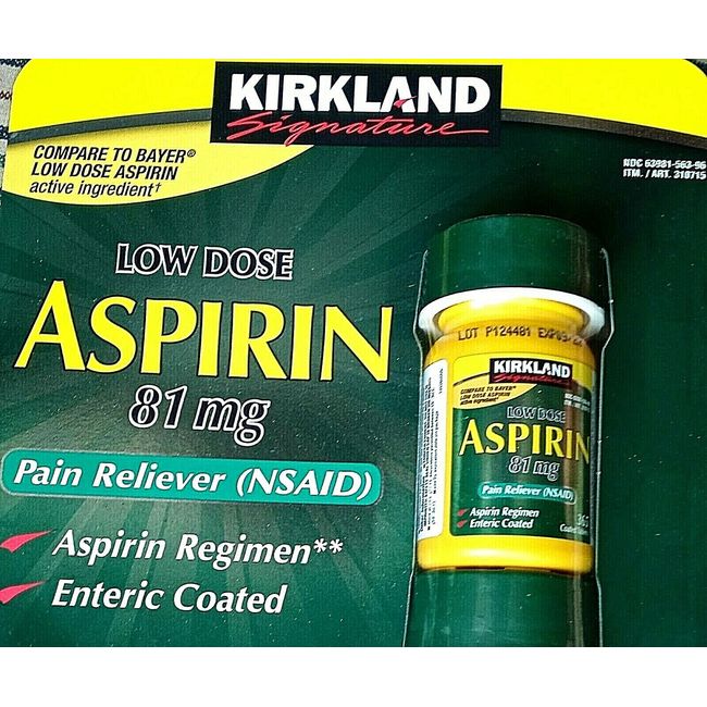 Kirkland Signature Low Dose Aspirin 81mg 1 Bottle 365 tablets EXP 05/2025