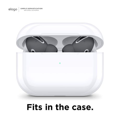 elago [6 Pairs] AirPods Pro Ear Tips with Integrated Earbuds Cover Designed for Apple AirPods Pro, Fit in The Case, Anti-Slip, [3 Sizes: Large + Medium + Small] [US Patent Registered] (Dark Grey)