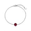 Philip Jones Red Crystal Anklet Created with Zircondia® Crystals