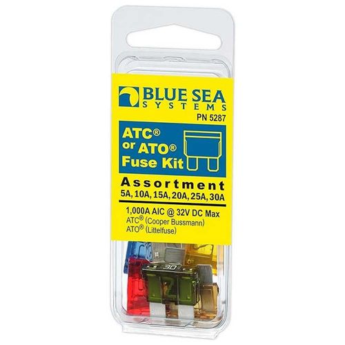 Blue Sea Systems 5287 ATC Fuse Kit, 6 Piece, Beige
