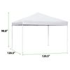 10 x 10 FT Pop Up Canopy Tent Pre-Assembled Lightweight Adjustable Height White