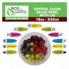 48oz Clear Plastic Disposable Salad Bowls with Lids 50pcs