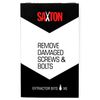 Saxton Damaged Screw Extractor Remover Set for Screws and Bolts - Set Includes 6 Bits