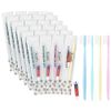 disposable toothbrush, delicate toothbrush bulk, toothbrush in bulk, 4 colors, individually packaged, bulk toothbrush and toothpaste sets are suitable use at hotel, home, travel, camping (40 pieces)