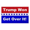 CafePress Trump Won Get Over It Rectangle Bumper Sticker Car Decal