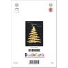 doodlecards Gran Christmas Card Abstract Gold Tree Medium Size with Plain Envelope